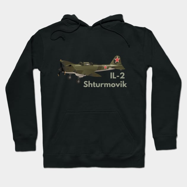 Il-2 Shturmovik WW2 Soviet Aircraft Hoodie by NorseTech